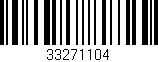 Código de barras (EAN, GTIN, SKU, ISBN): '33271104'