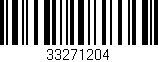 Código de barras (EAN, GTIN, SKU, ISBN): '33271204'