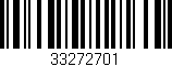 Código de barras (EAN, GTIN, SKU, ISBN): '33272701'