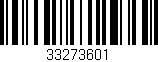 Código de barras (EAN, GTIN, SKU, ISBN): '33273601'