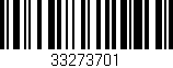 Código de barras (EAN, GTIN, SKU, ISBN): '33273701'
