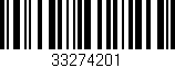 Código de barras (EAN, GTIN, SKU, ISBN): '33274201'