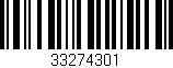 Código de barras (EAN, GTIN, SKU, ISBN): '33274301'
