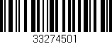 Código de barras (EAN, GTIN, SKU, ISBN): '33274501'