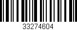 Código de barras (EAN, GTIN, SKU, ISBN): '33274604'