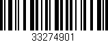 Código de barras (EAN, GTIN, SKU, ISBN): '33274901'