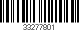 Código de barras (EAN, GTIN, SKU, ISBN): '33277801'
