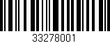 Código de barras (EAN, GTIN, SKU, ISBN): '33278001'