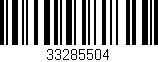 Código de barras (EAN, GTIN, SKU, ISBN): '33285504'