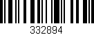 Código de barras (EAN, GTIN, SKU, ISBN): '332894'