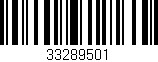 Código de barras (EAN, GTIN, SKU, ISBN): '33289501'