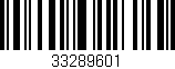 Código de barras (EAN, GTIN, SKU, ISBN): '33289601'