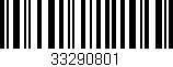Código de barras (EAN, GTIN, SKU, ISBN): '33290801'