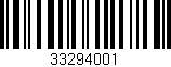 Código de barras (EAN, GTIN, SKU, ISBN): '33294001'