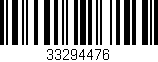 Código de barras (EAN, GTIN, SKU, ISBN): '33294476'