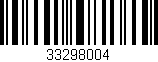 Código de barras (EAN, GTIN, SKU, ISBN): '33298004'