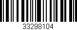 Código de barras (EAN, GTIN, SKU, ISBN): '33298104'