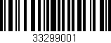 Código de barras (EAN, GTIN, SKU, ISBN): '33299001'