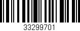 Código de barras (EAN, GTIN, SKU, ISBN): '33299701'