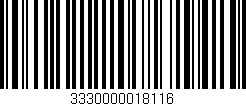 Código de barras (EAN, GTIN, SKU, ISBN): '3330000018116'