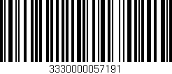 Código de barras (EAN, GTIN, SKU, ISBN): '3330000057191'