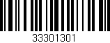 Código de barras (EAN, GTIN, SKU, ISBN): '33301301'