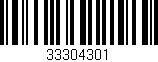 Código de barras (EAN, GTIN, SKU, ISBN): '33304301'