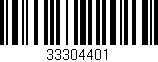 Código de barras (EAN, GTIN, SKU, ISBN): '33304401'