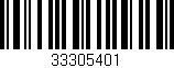 Código de barras (EAN, GTIN, SKU, ISBN): '33305401'