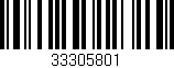 Código de barras (EAN, GTIN, SKU, ISBN): '33305801'