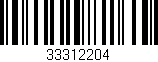 Código de barras (EAN, GTIN, SKU, ISBN): '33312204'
