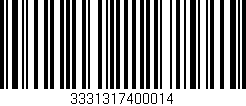 Código de barras (EAN, GTIN, SKU, ISBN): '3331317400014'