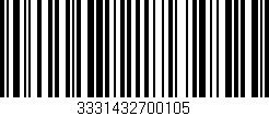 Código de barras (EAN, GTIN, SKU, ISBN): '3331432700105'