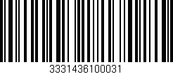 Código de barras (EAN, GTIN, SKU, ISBN): '3331436100031'