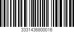 Código de barras (EAN, GTIN, SKU, ISBN): '3331436800016'