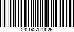 Código de barras (EAN, GTIN, SKU, ISBN): '3331437000026'