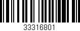 Código de barras (EAN, GTIN, SKU, ISBN): '33316801'