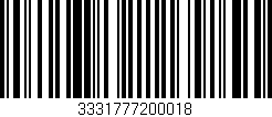 Código de barras (EAN, GTIN, SKU, ISBN): '3331777200018'