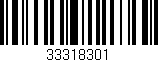 Código de barras (EAN, GTIN, SKU, ISBN): '33318301'