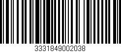 Código de barras (EAN, GTIN, SKU, ISBN): '3331849002038'