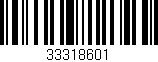 Código de barras (EAN, GTIN, SKU, ISBN): '33318601'