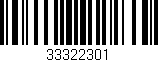 Código de barras (EAN, GTIN, SKU, ISBN): '33322301'