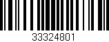 Código de barras (EAN, GTIN, SKU, ISBN): '33324801'
