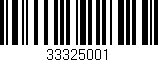 Código de barras (EAN, GTIN, SKU, ISBN): '33325001'
