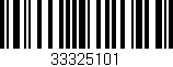 Código de barras (EAN, GTIN, SKU, ISBN): '33325101'