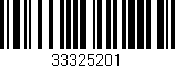 Código de barras (EAN, GTIN, SKU, ISBN): '33325201'