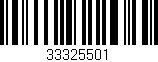 Código de barras (EAN, GTIN, SKU, ISBN): '33325501'