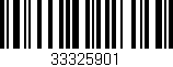 Código de barras (EAN, GTIN, SKU, ISBN): '33325901'