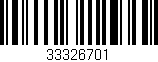 Código de barras (EAN, GTIN, SKU, ISBN): '33326701'