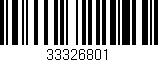 Código de barras (EAN, GTIN, SKU, ISBN): '33326801'